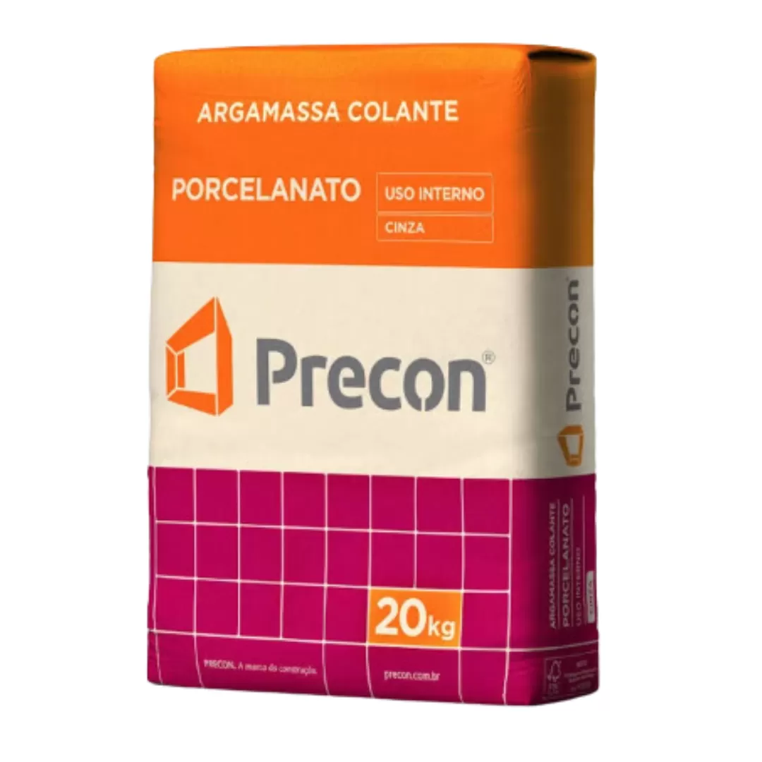 Argamassa Porcelanato Interno - Cinza - 20Kg
